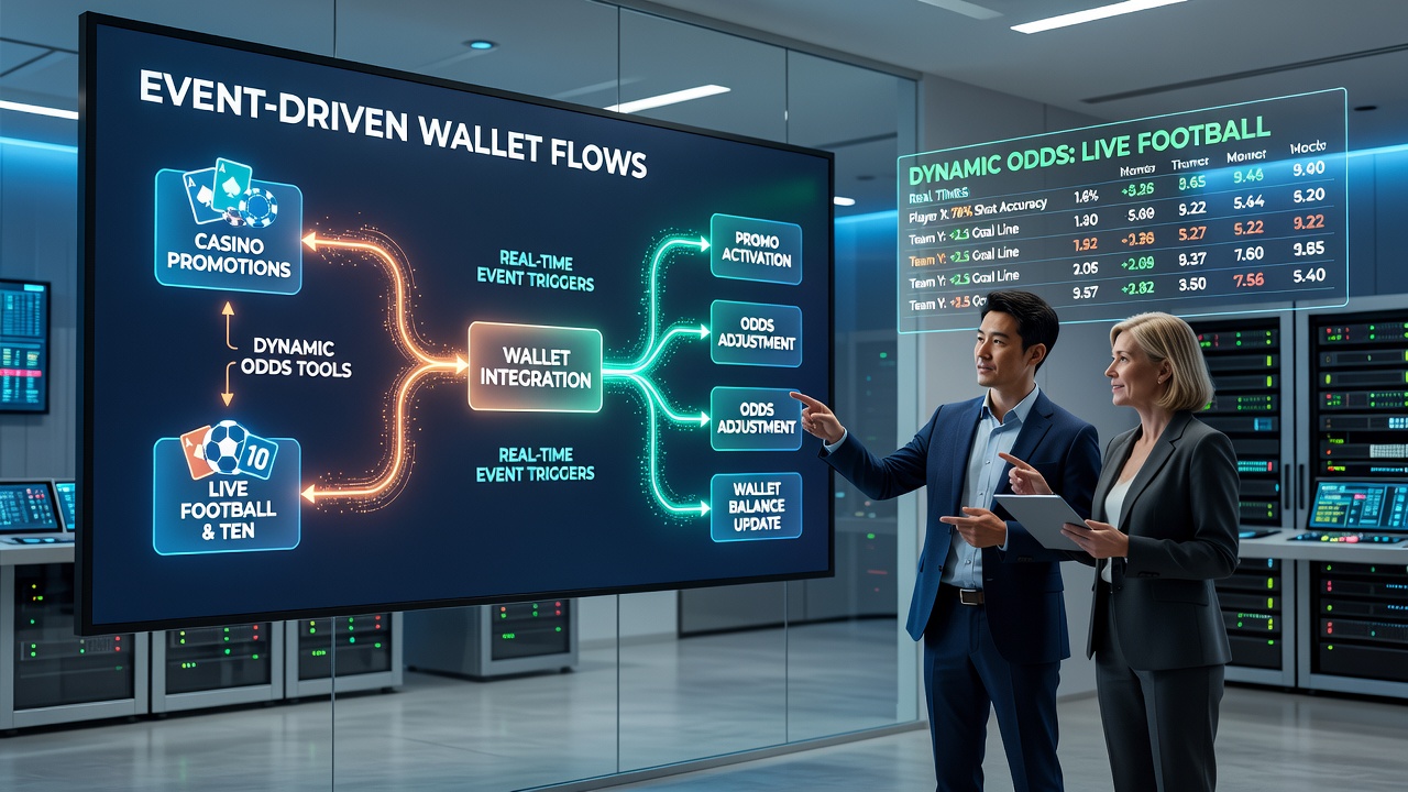 Darstellung dynamischer Quoten-Tools und Wallet-Übergänge bei Live-Wetten