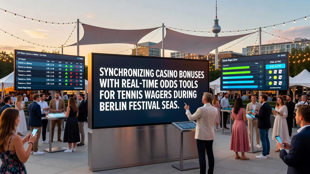 Mobile device displaying synchronized casino bonus and tennis live odds during Berlin event