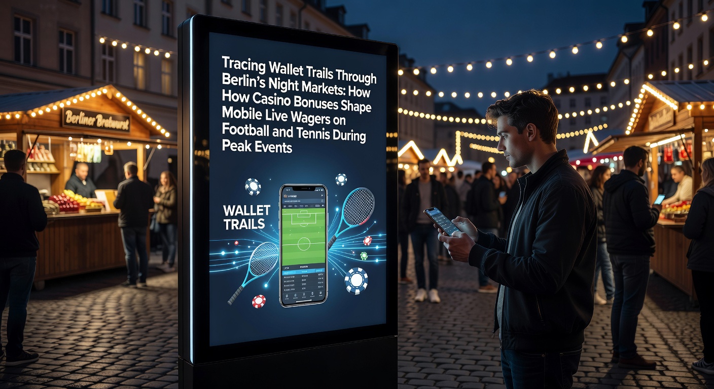 Nachtmarkt in Berlin mit mobilen Geräten und Wettaktivitäten